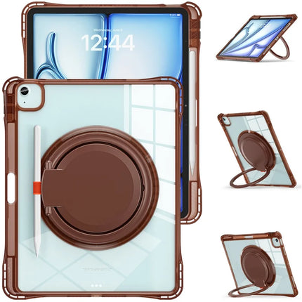 For iPad Air 13 (2024) / iPad Pro 12.9 (2022) / (2021) / (2020) / (2018) Case Rotary Kickstand PC+TPU+Acrylic Tablet Cover