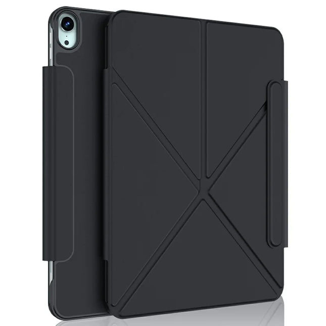 XUNDD XDD-0014 For iPad Air 11 (2024) / Air (2022) / (2020) Case PU Leather Multi-Angle Stand Smart Tablet Cover with Pen Holder - Black