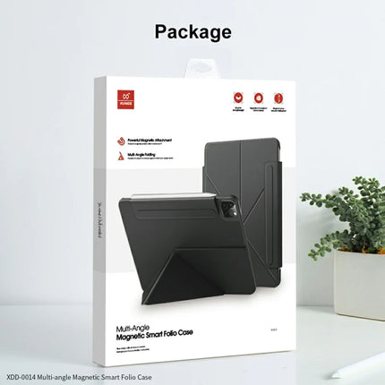 XUNDD XDD-0014 For iPad Pro 11 (2024) Case PU Leather Multi-Angle Stand Smart Tablet Cover with Pen Holder