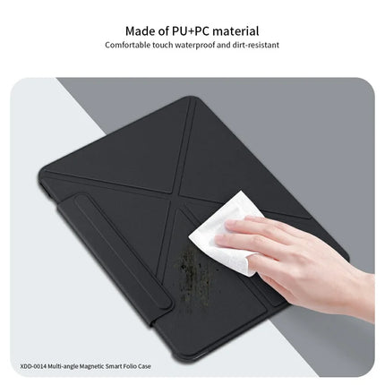 XUNDD XDD-0014 For iPad Pro 12.9 (2022) / (2021) / (2020) / (2018) Case PU Leather Multi-Angle Stand Smart Tablet Cover with Pen Holder