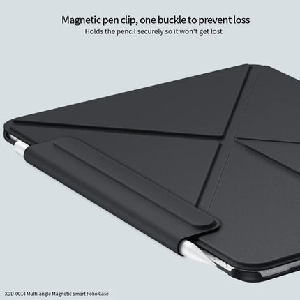 XUNDD XDD-0014 For iPad Pro 12.9 (2022) / (2021) / (2020) / (2018) Case PU Leather Multi-Angle Stand Smart Tablet Cover with Pen Holder