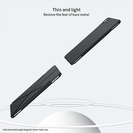 XUNDD XDD-0014 For iPad Pro 12.9 (2022) / (2021) / (2020) / (2018) Case PU Leather Multi-Angle Stand Smart Tablet Cover with Pen Holder