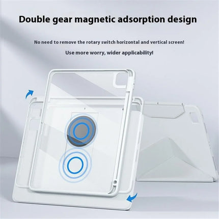 For iPad Pro 11 (2024) Case Leather+PC+TPU Detachable Magnetic Tablet Case