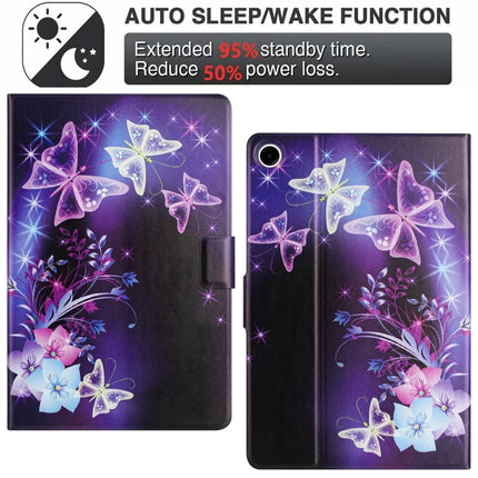 For Lenovo Tab M10 Plus (3rd Gen) TB-128F Case Pattern Printed Stand Litchi Texture Leather Tablet Cover with Card Slots