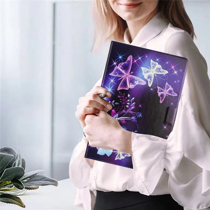 For iPad mini (2021) Case Pattern Printed Stand Litchi Texture Leather Tablet Cover with Card Slots