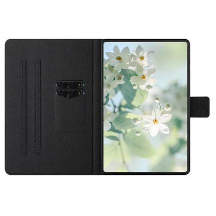 For iPad Pro 11 (2024) Case Pattern Printed Stand Litchi Texture Leather Tablet Cover with Card Slots