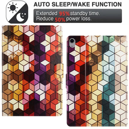 For iPad 10.9 (2022) Case Pattern Printed Stand Litchi Texture Leather Tablet Cover with Card Slots