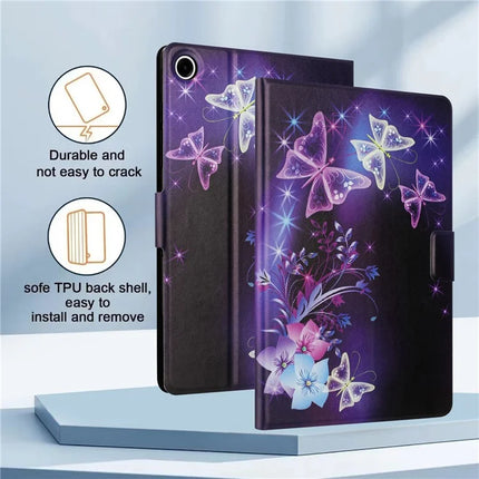 For iPad 10.9 (2022) Case Pattern Printed Stand Litchi Texture Leather Tablet Cover with Card Slots