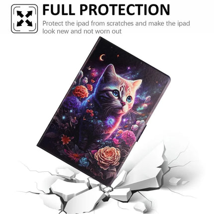 For iPad 10.9 (2022) Case Pattern Printed Stand Litchi Texture Leather Tablet Cover with Card Slots