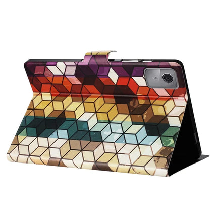 For Lenovo Tab M11 TB-330FU Case Pattern Printed Stand Litchi Texture Leather Tablet Cover with Card Slots