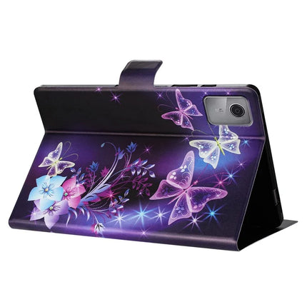 For Lenovo Tab M11 TB-330FU Case Pattern Printed Stand Litchi Texture Leather Tablet Cover with Card Slots