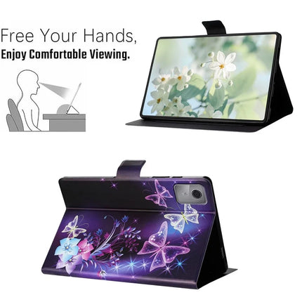 For Lenovo Tab M11 TB-330FU Case Pattern Printed Stand Litchi Texture Leather Tablet Cover with Card Slots