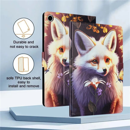 For Lenovo Tab M11 TB-330FU Case Pattern Printed Stand Litchi Texture Leather Tablet Cover with Card Slots
