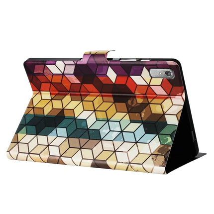 For Lenovo Tab P11 Gen 2 TB-350 Case Pattern Printed Stand Litchi Texture Leather Tablet Cover with Card Slots