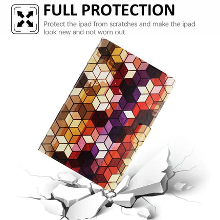 For Lenovo Tab P11 Gen 2 TB-350 Case Pattern Printed Stand Litchi Texture Leather Tablet Cover with Card Slots