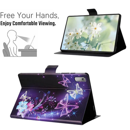 For Lenovo Tab P11 Gen 2 TB-350 Case Pattern Printed Stand Litchi Texture Leather Tablet Cover with Card Slots