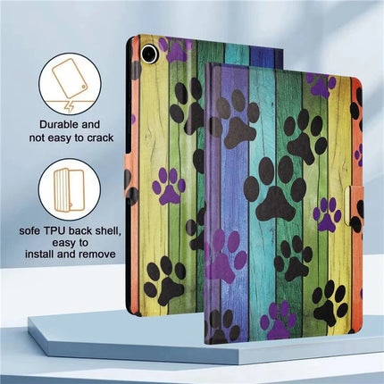 For Lenovo Tab P11 Gen 2 TB-350 Case Pattern Printed Stand Litchi Texture Leather Tablet Cover with Card Slots