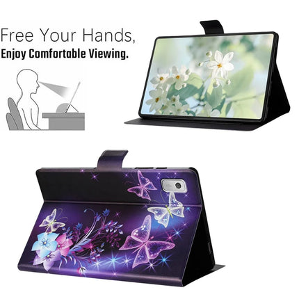 For Lenovo Tab M9 TB-310FU Case Pattern Printed Stand Litchi Texture Leather Tablet Cover with Card Slots