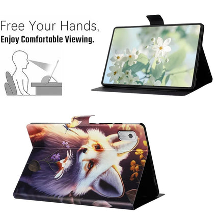 For Lenovo Tab M9 TB-310FU Case Pattern Printed Stand Litchi Texture Leather Tablet Cover with Card Slots