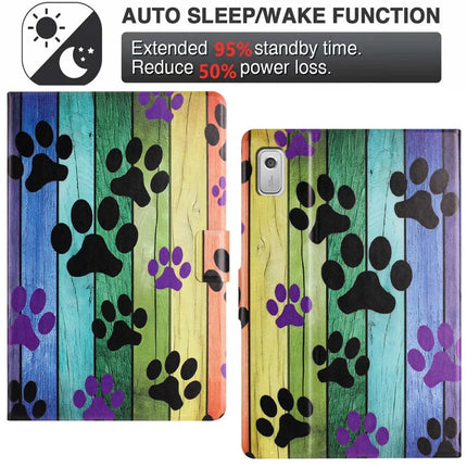 For Lenovo Tab M9 TB-310FU Case Pattern Printed Stand Litchi Texture Leather Tablet Cover with Card Slots
