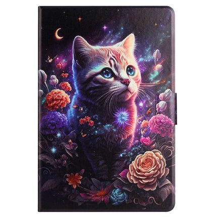 For Lenovo Tab M9 TB-310FU Case Pattern Printed Stand Litchi Texture Leather Tablet Cover with Card Slots