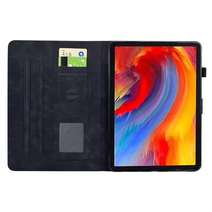 For Lenovo Tab M10 Plus (3rd Gen) Case Flower Bird Imprinted Card Holder Leather Tablet Cover