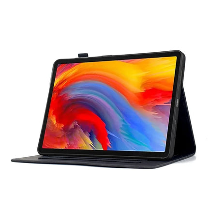 For Lenovo Tab M10 Plus (3rd Gen) Case Flower Bird Imprinted Card Holder Leather Tablet Cover