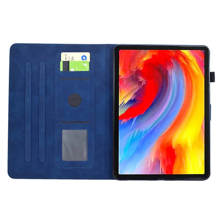 For Lenovo Tab M10 Plus (3rd Gen) Case Flower Bird Imprinted Card Holder Leather Tablet Cover