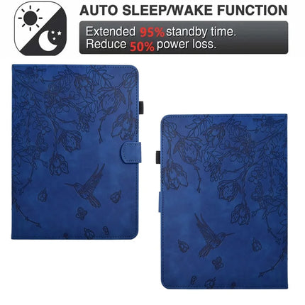 For Amazon Kindle Paperwhite (2021) 6.8 inch Case Flower Bird Imprinted Card Holder Leather Cover