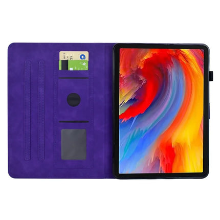 For iPad Pro 11 (2024) Case Flower Bird Imprinted Card Holder Leather Tablet Cover