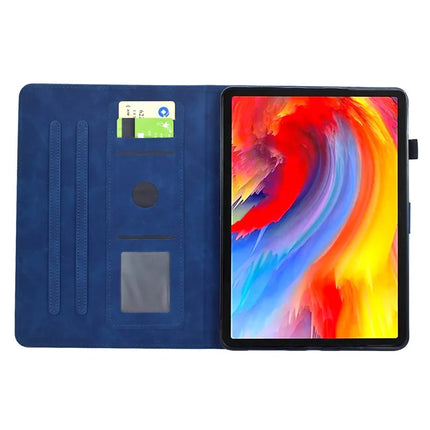For Amazon Fire 7 (2022) Case Flower Bird Imprinted Card Holder Leather Tablet Cover
