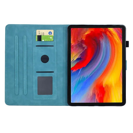 For iPad 10.9 (2022) Case Flower Bird Imprinted Card Holder Leather Tablet Cover