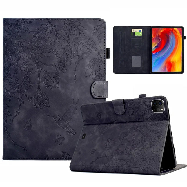 For iPad Air 11 (2024) / Air (2022) / (2020) / iPad Pro 11 (2022) / (2021) / (2020) / (2018) Case Card Holder Leather Tablet Cover - Black