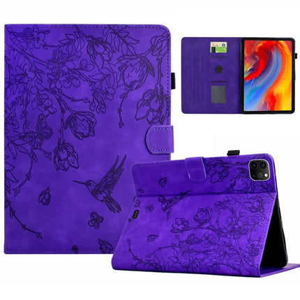 For iPad Air 11 (2024) / Air (2022) / (2020) / iPad Pro 11 (2022) / (2021) / (2020) / (2018) Case Card Holder Leather Tablet Cover - Purple