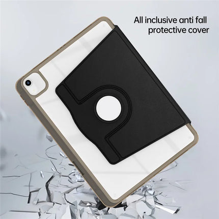 Tablet Case For iPad Air 13 (2024)  /  Pro 12.9 (2022)  /  (2021)  /  (2020) PU Leather+Acrylic+TPU Rotating Clear Cover Auto Wake  /  Sleep