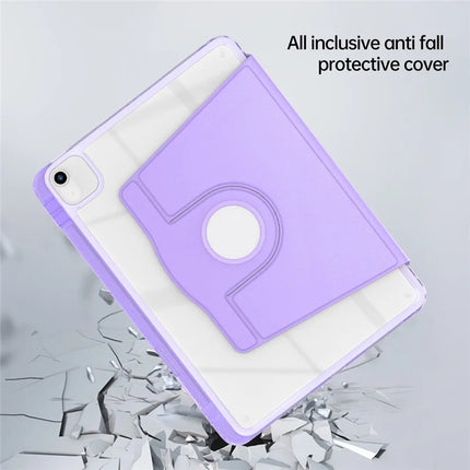 Tablet Case For iPad Air 13 (2024)  /  Pro 12.9 (2022)  /  (2021)  /  (2020) PU Leather+Acrylic+TPU Rotating Clear Cover Auto Wake  /  Sleep