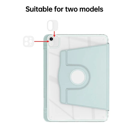Tablet Case For iPad Air 13 (2024)  /  Pro 12.9 (2022)  /  (2021)  /  (2020) PU Leather+Acrylic+TPU Rotating Clear Cover Auto Wake  /  Sleep