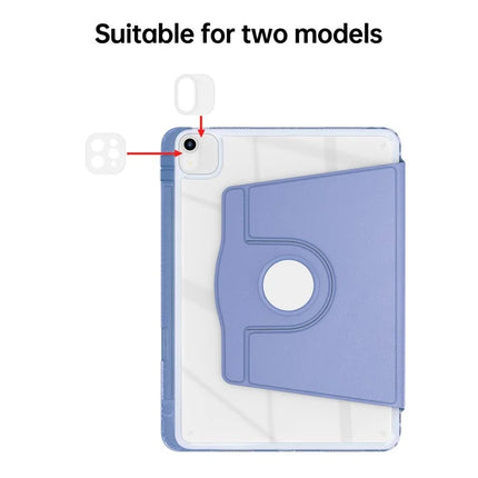 Tablet Case For iPad Air 13 (2024)  /  Pro 12.9 (2022)  /  (2021)  /  (2020) PU Leather+Acrylic+TPU Rotating Clear Cover Auto Wake  /  Sleep