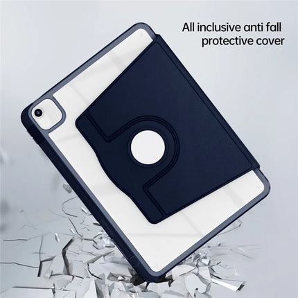 Tablet Case For iPad Air 13 (2024)  /  Pro 12.9 (2022)  /  (2021)  /  (2020) PU Leather+Acrylic+TPU Rotating Clear Cover Auto Wake  /  Sleep