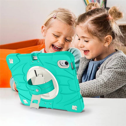 For iPad Air 11 (2024) / iPad Air (2022) / (2020) Case Kickstand Pen Slot Silicone + PC Cover with Strap