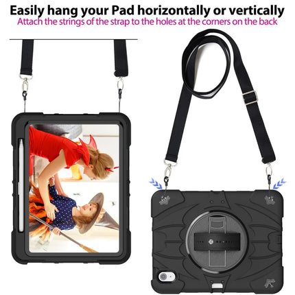 For iPad Air 11 (2024) / iPad Air (2022) / (2020) Case Kickstand Pen Slot Silicone + PC Cover with Strap