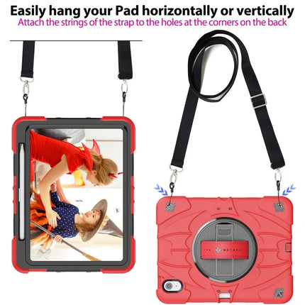 For iPad Air 11 (2024) / iPad Air (2022) / (2020) Case Kickstand Pen Slot Silicone + PC Cover with Strap