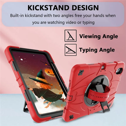For iPad Air 11 (2024) / iPad Air (2022) / (2020) Case Kickstand Pen Slot Silicone + PC Cover with Strap