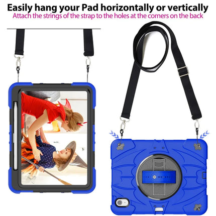 For iPad Air 11 (2024) / iPad Air (2022) / (2020) Case Kickstand Pen Slot Silicone + PC Cover with Strap
