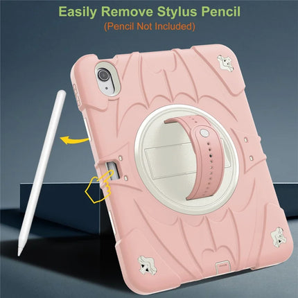 For iPad Air 11 (2024) / iPad Air (2022) / (2020) Case Kickstand Pen Slot Silicone + PC Cover with Strap