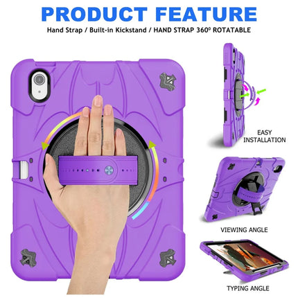 For iPad Air 11 (2024) / iPad Air (2022) / (2020) Case Kickstand Pen Slot Silicone + PC Cover with Strap