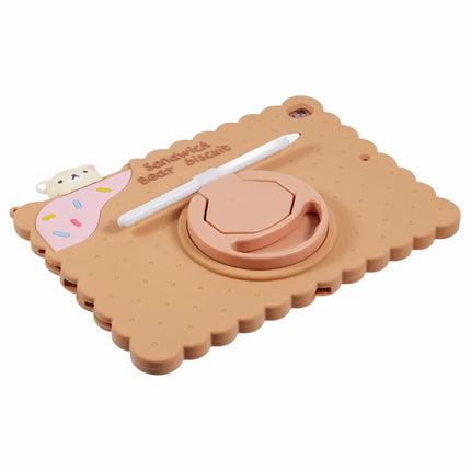Silicone Case for iPad 10.2 (2021) / (2020) / (2019) / iPad Air 10.5 inch (2019) / Pro 10.5-inch (2017) Kickstand Cover with Shoulder Strap