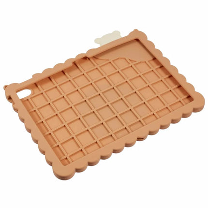 For iPad 10.9 (2022) Silicone Case Kickstand Cute Bear Tablet Cover with Shoulder Strap