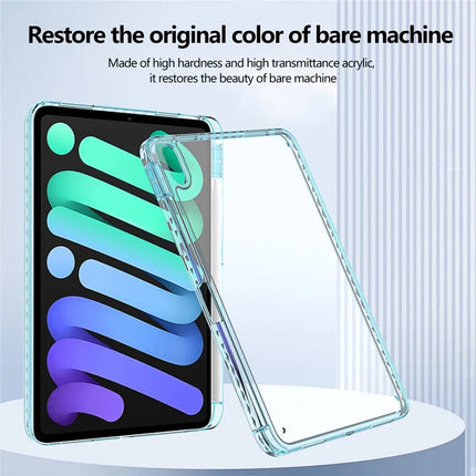 For iPad mini (2024)  /  (2021) Case Clear TPU Tablet Protective Cover with Pen Slot