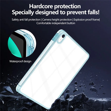 For iPad mini (2024)  /  (2021) Case Clear TPU Tablet Protective Cover with Pen Slot